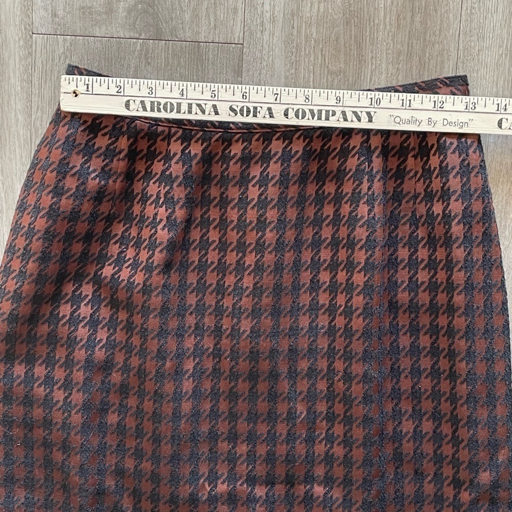 Albert Nipon Suit Vintage 2 Piece Skirt Set Wool Blend brown and black women’s 8 - Picture 12 of 16